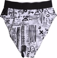 Black White Graphic Logo High Brief Underwear 2