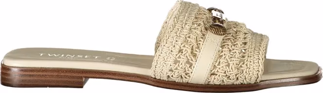 Beige Leather Women's Sandal