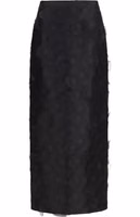 Black Silk Long Skirt 1