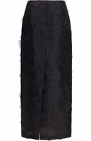 Black Silk Long Skirt 2