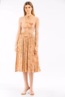 Beige Wool Casual Dress 1