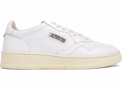 White Leather Athletic Sneakers