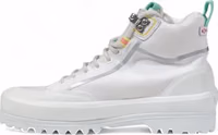 White Fabric Chunky Sneakers 3