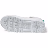 White Fabric Chunky Sneakers 5