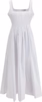 White Cotton Casual Dress 1