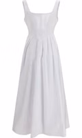 White Cotton Casual Dress 2