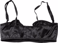 Black Semi-Pad Underwire Balconette Bra Underwear 1