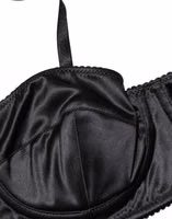 Black Semi-Pad Underwire Balconette Bra Underwear 4