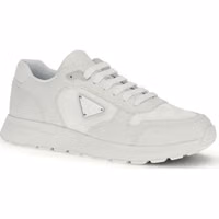 White Recycled Polyamide Athletic Sneakers 2