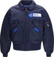 Blue Nylon Bomber 1