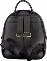 Black Polyurethane Women's Backpack 2
