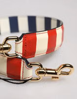 Multicolor Leather Striped Bag Accessory Shoulder Strap 4