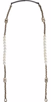 Black Leather Gold Chain Bag Accessory Shoulder Strap 1