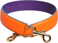 Orange Purple Calf Leather Bag Accessory  Shoulder Strap 1