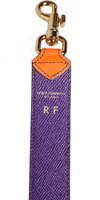Orange Purple Calf Leather Bag Accessory  Shoulder Strap 3