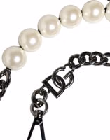 White Leather Silver Chain Bag Accessory Shoulder Strap 2