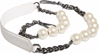 White Leather Silver Chain Bag Accessory Shoulder Strap 3