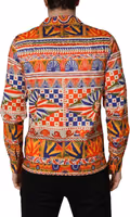 Multicolor Sicilian Carretto Twill Cotton Men Shirt 3