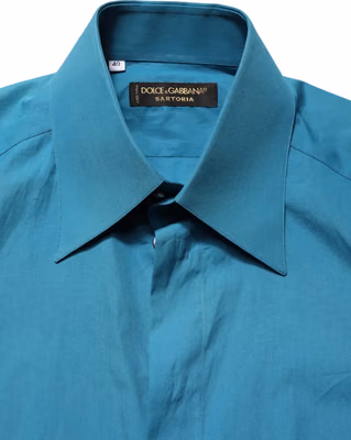 Blue SARTORIA Long Sleeve Cotton Dress Shirt