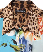 Multicolor Floral Animal Print Collared Shirt 2