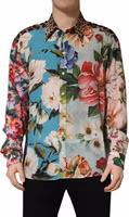 Multicolor Floral Animal Print Collared Shirt 3