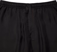 Black Silk Drawstring Men Bermuda Shorts 3