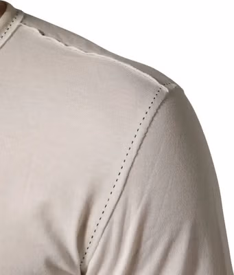 White Long Sleeves Henley Pullover Sweater