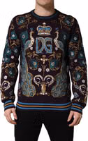 Bordeaux Cashmere Crown Embroidered Sweater 2