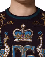 Bordeaux Cashmere Crown Embroidered Sweater 5