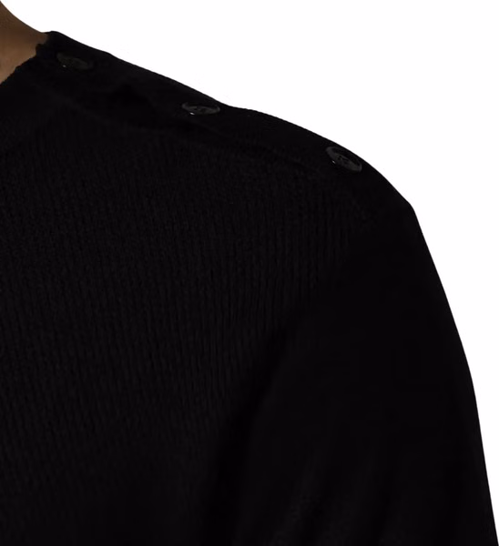 Black Crew Neck Long Sleeve Pullover Sweater