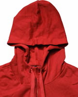 Red Cotton Full Zip Fleece Men Hoodie Sweater 1