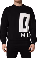 Black Logo Milano Cotton Sweatshirt Sweater 3