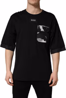 Black Camouflage Pocket Oversized T-shirt 4