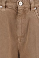 Brown Cotton Straight-Leg Jeans 3