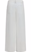 White Cotton Casual Pants 2
