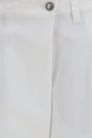 White Cotton Casual Pants 3
