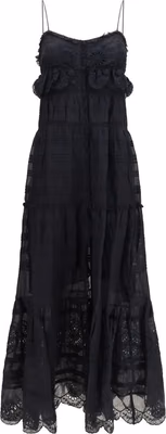 Black Cotton Casual Dress