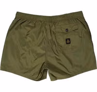 Green Polyester Swim Shorts 2