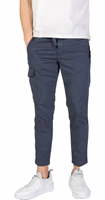 Blue Cotton Cargo Pants 1
