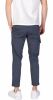 Blue Cotton Cargo Pants 2