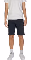 Blue Cotton Bermuda Shorts 1