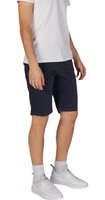 Blue Cotton Bermuda Shorts 4