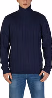 Blue Polyester Turtleneck 1