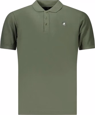 Green Cotton Men's Polo Shirt