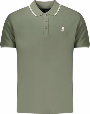 Green Cotton Men's Polo