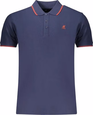 Blue Cotton Men's Polo