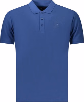 Blue Cotton Mens Polo