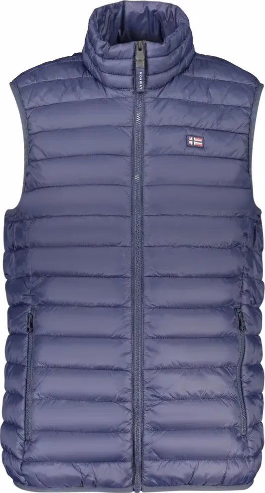 Blue Polyester Men's Jacket