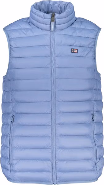 Blue Polyester Men's Jacket