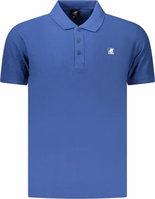 Blue Cotton Men's Polo Shirt